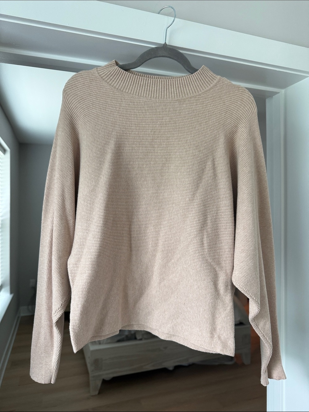 Classic Crewneck Sweater in Light Beige